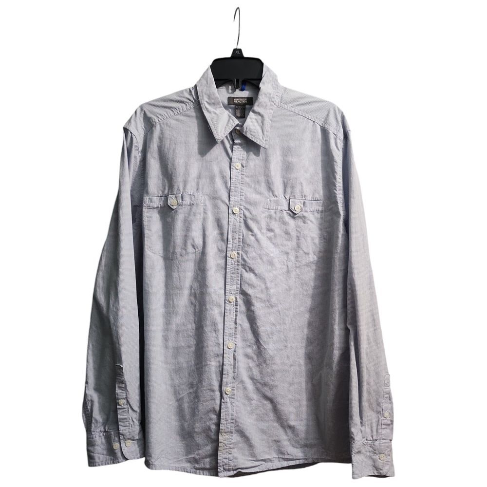 Kenneth Cole Reaction‎ Men's Classic Check Button-Down Shirt XL/XG/XG